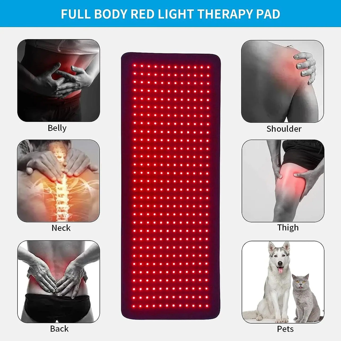 Infrared Light Heating Pad 660nm&850nm Back Shoulder Waist Yoga mat Comfortable Massage Relieve Pain