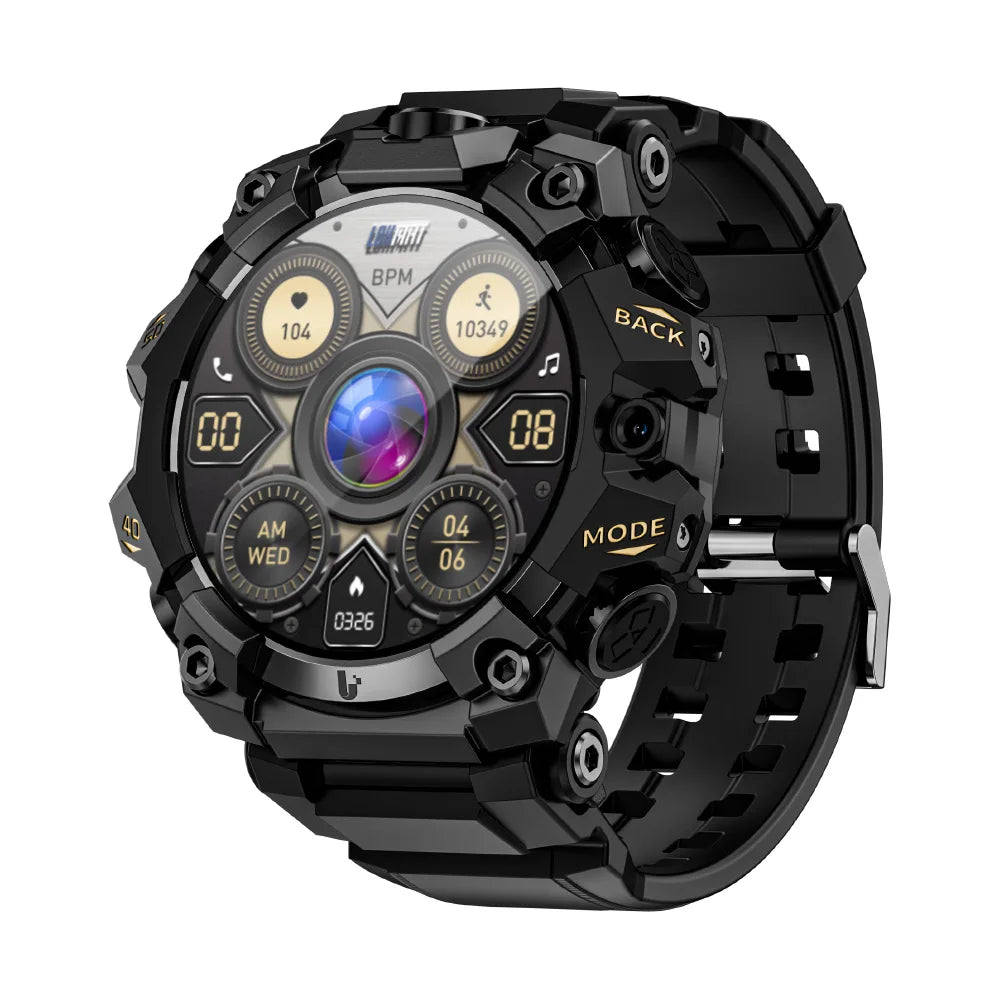 New Rugged Sport Android Smart Watch, Dual Camera,  Video Calls  Wifi, Fitness, 4G Watch Amoled Round Screen