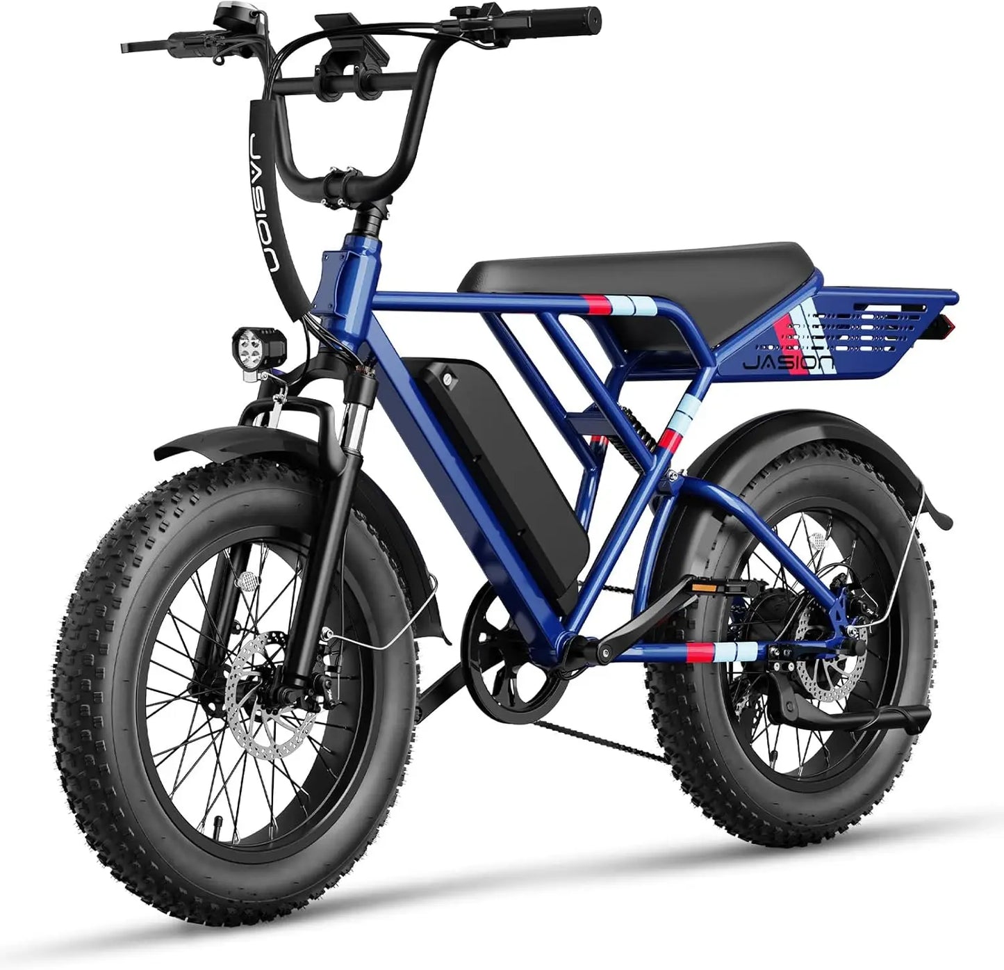 Adult Electric Bike, 1200W Peak Upgrade Motor, Full Suspension, All Terrain, 26" Fat Tires, Certified