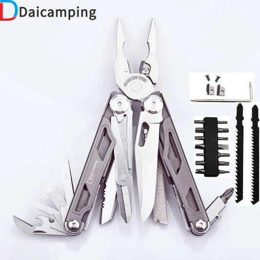Multi Tool hand Set, Replaceable Parts, Cutter, Survival Pliers, Folding Knife